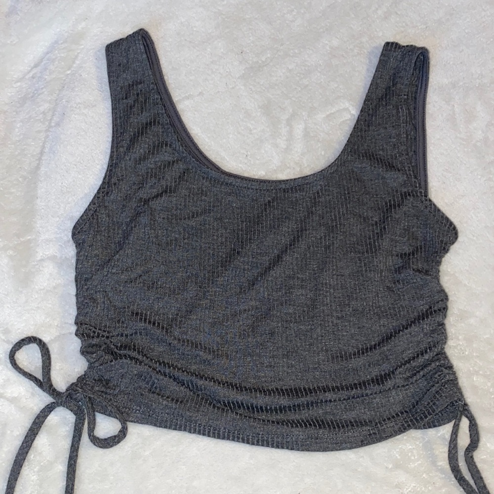 Gray crop top
